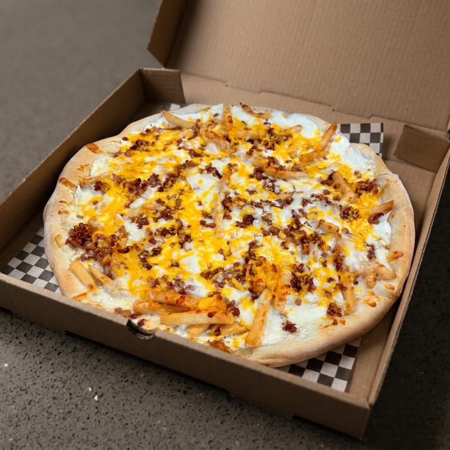 Loaded Potato Pizza.
